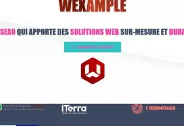 Accueil du site Wexample, réseau fonctionnant selon des normes d'éco-conception